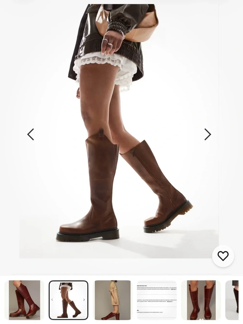 Dr. Martens Amaayah HI Brown Leather Over-the-Knee Boots